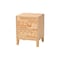 Baxton Studio Hosea Japandi Carved Honeycomb Natural King Size 4-Piece Bedroom Set 246-13620-13627-13622-13623-ZORO - alternate 4